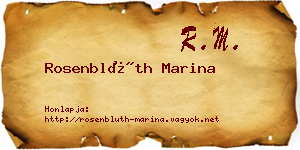 Rosenblüth Marina névjegykártya